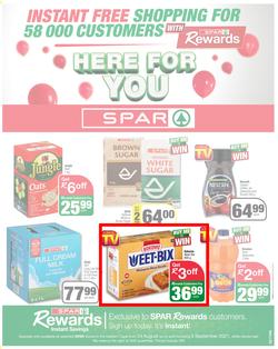 SPAR EASTERN CAPE : Here For You (24 August - 5 September 2021) Valid in Acres, Algoa Park, Aliwal North, Aspen, Burgersdorp. Cambridge, Camdeboo, Cradock, Crossways, Dagbreek, Fig tree, Fleet, page 1