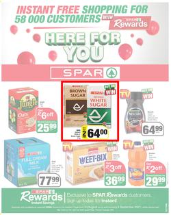 SPAR EASTERN CAPE : Here For You (24 August - 5 September 2021) Valid in Acres, Algoa Park, Aliwal North, Aspen, Burgersdorp. Cambridge, Camdeboo, Cradock, Crossways, Dagbreek, Fig tree, Fleet, page 1