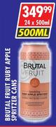 Brutal Fruit Ruby Apple Spritzer Cans-24 x 500ml