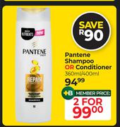 Pantene Shampoo Or Conditioner 360ml/400ml-For 2 