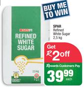 Spar Refined White Sugar-2.5Kg