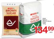 Spar Refined White Or Brown Sugar-10kg Each