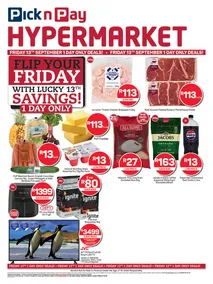 Pick n Pay Hypermarket Gauteng, North West & Free State : Flip Your Friday (13 September 2024 Only)