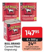Bull Brand Corned Meat (Original Only)-6 x 300g