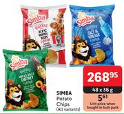Simba Potato Chips (All variants)-48 x 36g