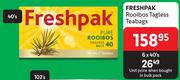 Freshpak Rooibos Tagless Teabags-6 x 40's Pack