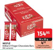 Nestle Kitkat 2-Finger Chocolate Bars (All Variants)-36 x 20g