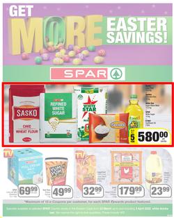 SPAR EASTERN CAPE : Get More Easter Savings (22 March - 03 April 2022) | Valid In Amahlathi, Bedford, Buffalo Flats, Cala, Centane, Hankey, Indwe, Idutywa, Komga, Lady Frere, Nemato, Nicks Food Berlin, page 1