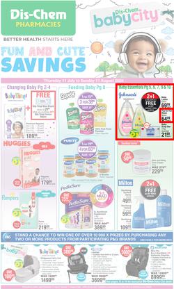 Dis-Chem : Baby Savings (11 July - 11 August 2024), page 1
