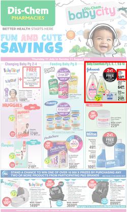 Dis-Chem : Baby Savings (11 July - 11 August 2024), page 1