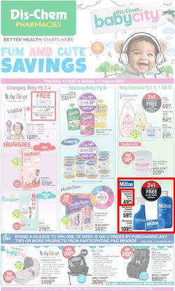 Dis-Chem : Baby Savings (11 July - 11 August 2024), page 1