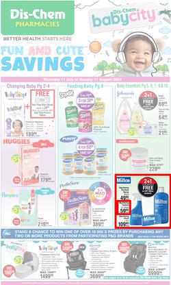 Dis-Chem : Baby Savings (11 July - 11 August 2024), page 1