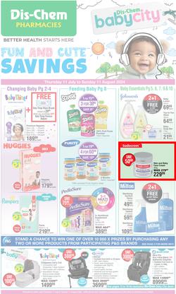 Dis-Chem : Baby Savings (11 July - 11 August 2024), page 1