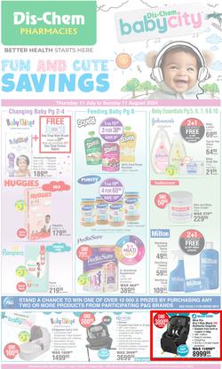 Dis-Chem : Baby Savings (11 July - 11 August 2024), page 1