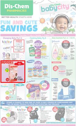 Dis-Chem : Baby Savings (11 July - 11 August 2024), page 1