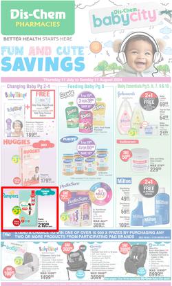 Dis-Chem : Baby Savings (11 July - 11 August 2024), page 1