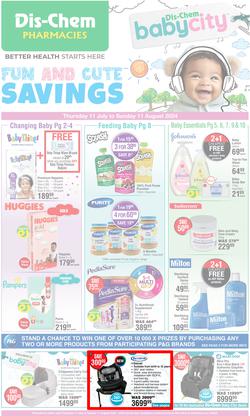Dis-Chem : Baby Savings (11 July - 11 August 2024), page 1
