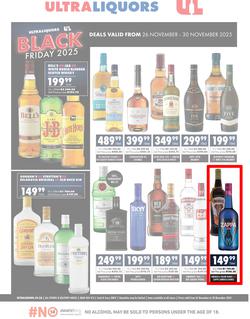 Ultra Liquors : Black Friday (26 November - 30 November 2025), page 1