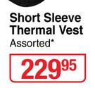 Heat Holders Short Sleeve Thermal Vest Assorted
