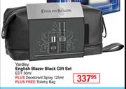 Yardley English Blazer Black Gift Set (EDT 50ml + Deodorant Spray 125ml + Free Toiletry Bag)