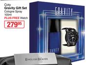 Coty Gravity Gift Set (Cologne Spray 100ml Plus Free Watch)