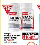 Biogen Omega 3 Fish Oil Banded Pack (90+90 Softgel Capsule)s-Per Pack