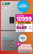 Hisense 463Ltr Frost Free Fridge With Water Dispenser