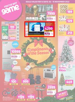 Game : Compliments Of The Season (02 November - 15 November 2022), page 1