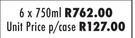 Red Square Vodka Range-6 x 750ml