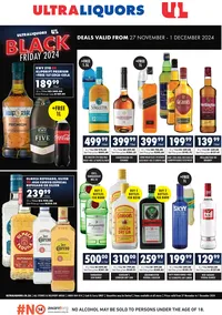 Ultra Liquors : Black Friday (27 November - 01 December 2024)