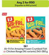 I & J Air-Fri'kn Amazing Frozen Crumbed Fish Or Chicken Range (All Variants)-For 2 x 240/280g
