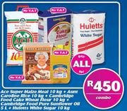 Ace Super Maize Meal-10Kg+Aunt Caroline Rice-10Kg+Cambridge Food Cake Wheat Flour-10Kg Combo