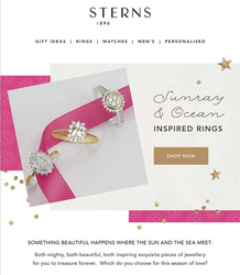 Sterns : Sunray & Ocean Inspired Rings (Request Valid Dates From Retailer)