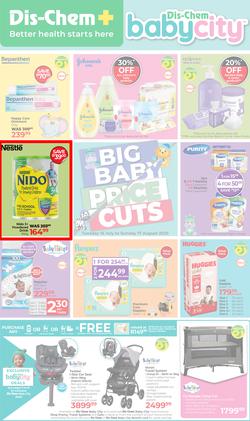 Dis-Chem : Big Baby Price Cuts (15 July - 17 August 2025), page 1