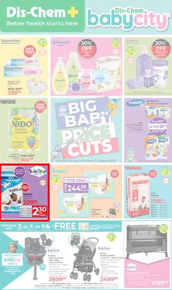 Dis-Chem : Big Baby Price Cuts (15 July - 17 August 2025), page 1