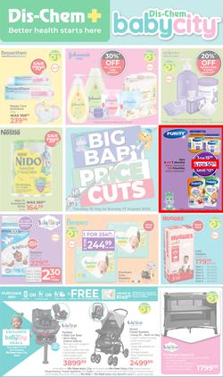 Dis-Chem : Big Baby Price Cuts (15 July - 17 August 2025), page 1