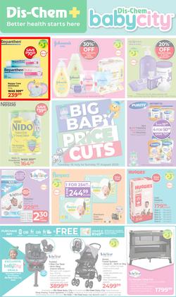 Dis-Chem : Big Baby Price Cuts (15 July - 17 August 2025), page 1