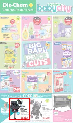 Dis-Chem : Big Baby Price Cuts (15 July - 17 August 2025), page 1
