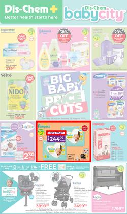 Dis-Chem : Big Baby Price Cuts (15 July - 17 August 2025), page 1