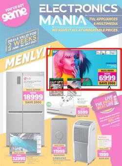 Game Menlyn : Electronics Mania (23 June - 4 July 2021), page 1