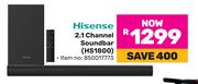 Hisense 2.1 Channel Soundbar HS1800