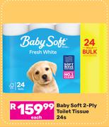 Baby Soft 2 Ply Toilet Tissue-24s Pack