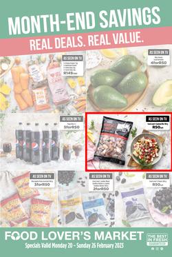 Food Lover's Market Gauteng, Limpopo, North West, Mpumalanga, Free State & Northern Cape : Month-End Savings (20 February - 26 February 2023), page 1
