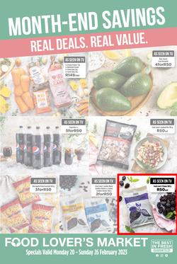 Food Lover's Market Gauteng, Limpopo, North West, Mpumalanga, Free State & Northern Cape : Month-End Savings (20 February - 26 February 2023), page 1