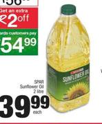 Spar Sunflower Oil-2Ltr Each