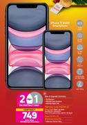 2 x Apple iPhone 11 64GB Smartphone-On 1GB Red Core More Data + On Promo 70