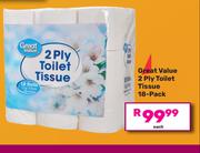 Great Value 2 Ply Toilet Tissue 18 Pack-Each