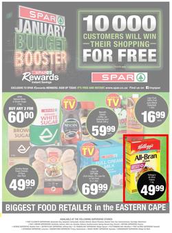 SUPER SPAR EASTERN CAPE : January Budget Booster (21 Jan - 2 Feb 2020), page 1