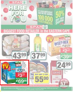 SPAR EASTERN CAPE : Here For You (25 August - 6 September 2020), page 1