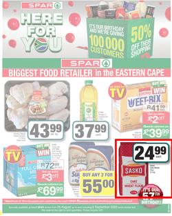 SPAR EASTERN CAPE : Here For You (25 August - 6 September 2020), page 1